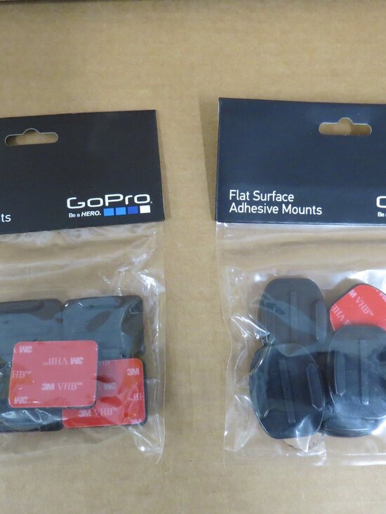 Go-Pro Flat Surface And Curved Surface Adhesive Mount Paks AACRV & AAFLT-001 NIB - Picture 1 of 4